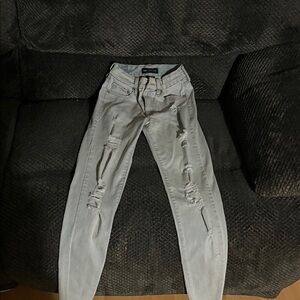 Aeropostale Light Gray Straight Leg Jeans